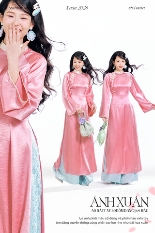 Áo dài Ánh Xuân - Hồng ngọt