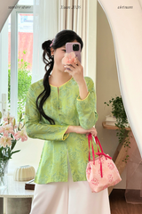 Áo bà ba lụa tơ tằm Phượng Đoan - Xanh cốm