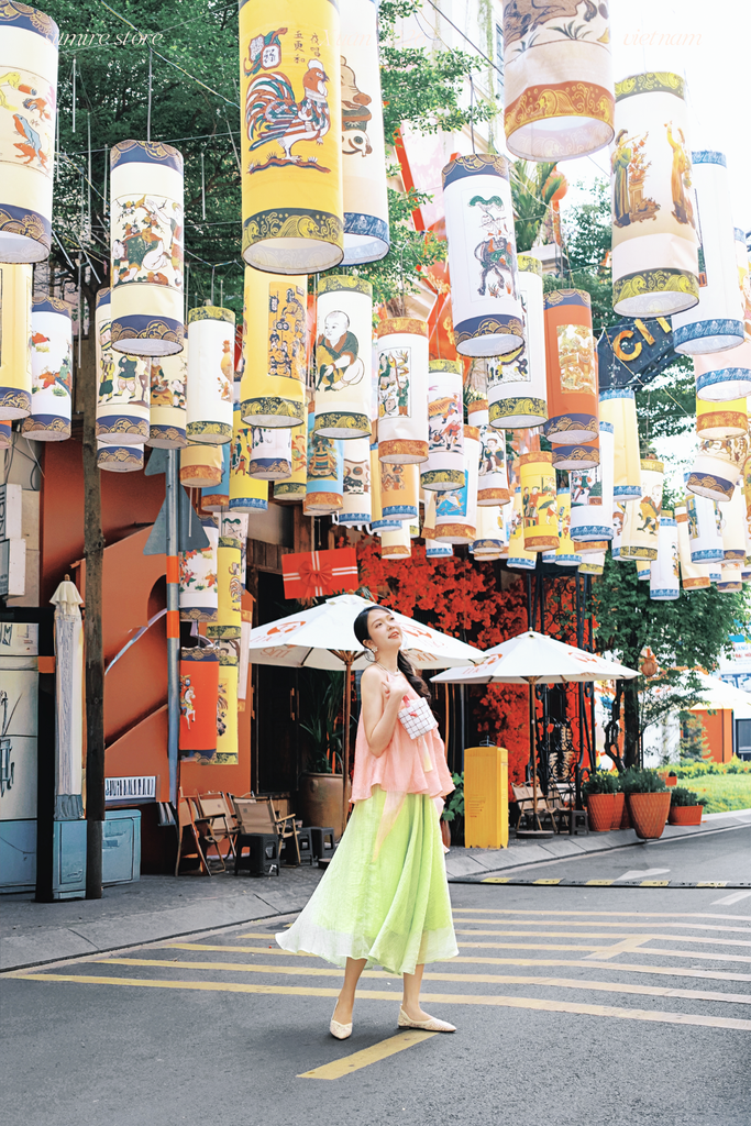 Áo yếm tơ nhũ Trà lụa - Hồng ửng