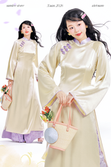 Áo dài Ánh Xuân - Kem vàng