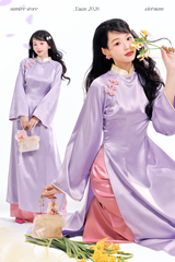 Áo dài Ánh Xuân - Tím