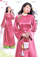 Áo dài Ánh Xuân - Hồng đậm