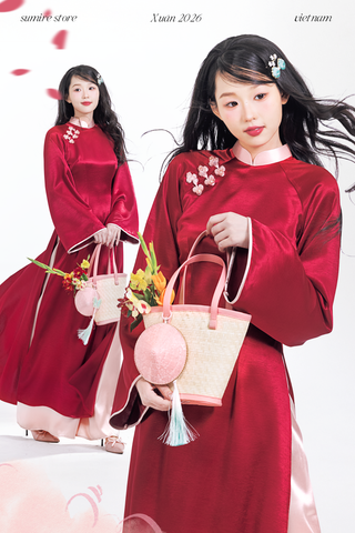 Áo dài Ánh Xuân - Đỏ