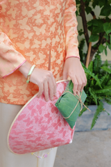 Áo bà ba gấm Hồ Điệp - Cam ngọt