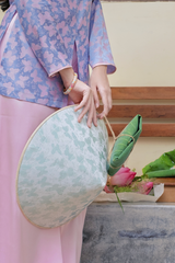 Áo bà ba gấm Hồ Điệp - Tím ánh xanh