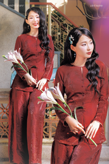 Áo bà ba Phượng Châu - Đỏ đô