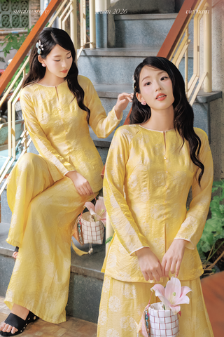 Áo bà ba Phượng Châu - Vàng