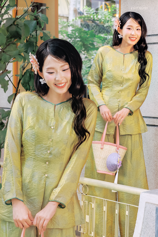 Áo bà ba Phượng Châu - Xanh cốm