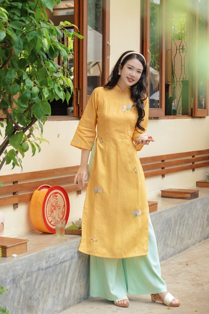Quần linen Trúc Chi - Xanh mint