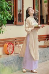 Quần linen Trúc Chi - Tím nhạt