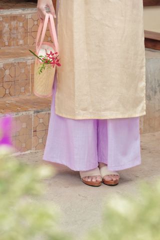 Quần linen Trúc Chi - Tím nhạt