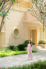 Áo dài Truyền thống Mai Cảnh - Hồng lá trúc