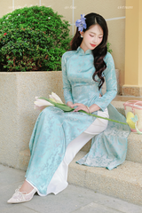 Áo dài Truyền thống Mai Cảnh - Xanh ngọc