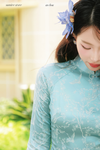 Áo dài Truyền thống Mai Cảnh - Xanh ngọc