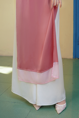 Áo dài Phương Hoa Xuân - Hồng đậm nhành hoa