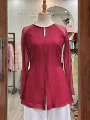 Áo bà ba Cách tân Út Thơ - Đỏ đô