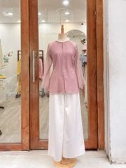 Áo bà ba Cách tân Út Thơ - Hồng tro