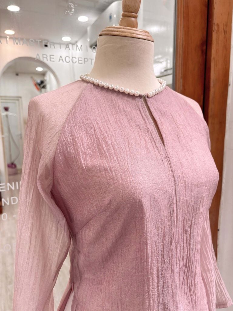 Áo bà ba Cách tân Út Thơ - Hồng tro