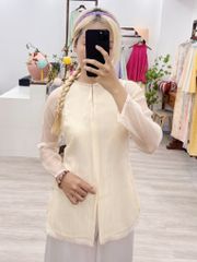 Áo bà ba Cách tân Út Thơ - Kem nhạt