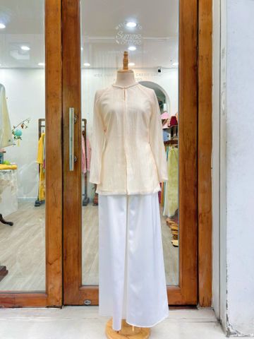 Áo bà ba Cách tân Út Thơ - Kem nhạt