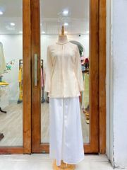 Áo bà ba Cách tân Út Thơ - Kem nhạt