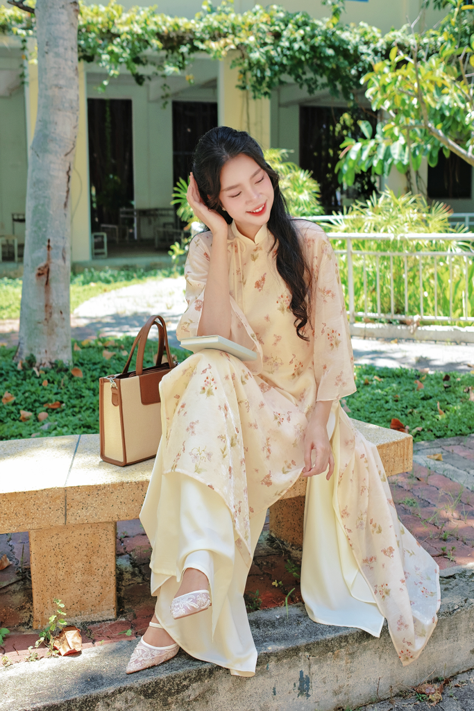 Áo dài dáng suôn An Phương - Vườn nắng