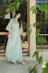 Áo dài dáng suôn An Phương - Vườn xanh