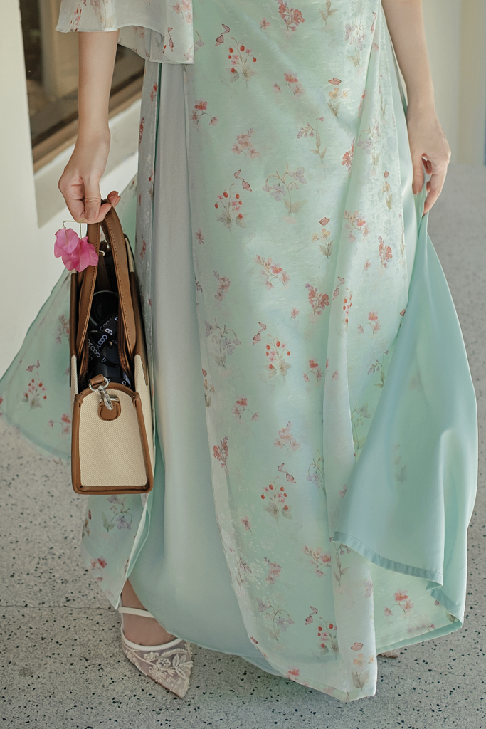 Áo dài dáng suôn An Phương - Vườn xanh