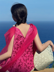 Áo vạc bay Hồ Điệp - Hồng sen