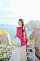 Áo vạc bay Hồ Điệp - Hồng sen