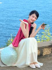 Áo vạc bay Hồ Điệp - Hồng sen