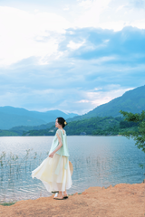 Áo vạc bay Hồ Điệp - Xanh non