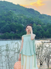 Áo vạc bay Hồ Điệp - Xanh non