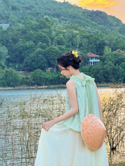 Áo vạc bay Hồ Điệp - Xanh non