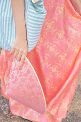 Đầm lụa tơ tằm Phụng Yến - Hồng sáng phúc thọ