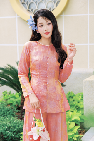 Áo bà ba Phượng Châu - Hồng vỏ đỗ