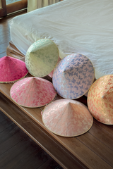 Nón lá bọc vải Hồ điệp - Tím ánh xanh