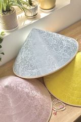 Nón lá bọc vải Chè hoa bưởi - Gấm xanh trời