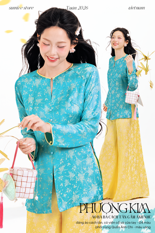 Áo bà ba Phượng Kim - Xanh ngọc