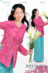 Áo bà ba Phượng Kim - Hồng sen