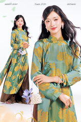 Áo dài Truyền thống Quý Xuân - Xanh ngọc