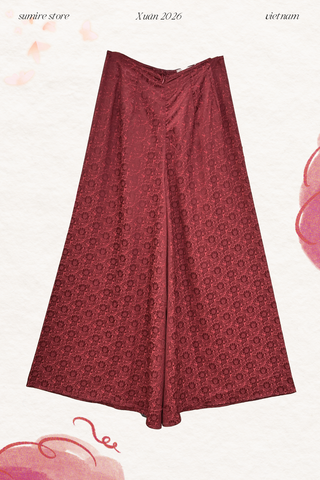 Quần gấm Cúc Chi - Đỏ đô
