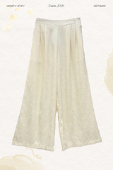 Quần gấm Lan Chi (có túi) - Kem