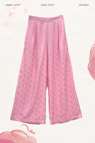 Quần gấm Lan Chi (có túi) - Hồng sáng