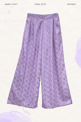 Quần gấm Lan Chi (có túi) - Tím xanh