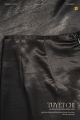 Quần dây kéo ống rộng Tuyết Chi - Đen