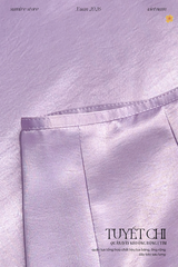 Quần dây kéo ống rộng Tuyết Chi - Tím