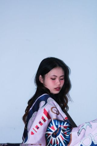 Khăn lụa tơ tằm tự nhiên in họa tiết 1 mặt mã S06