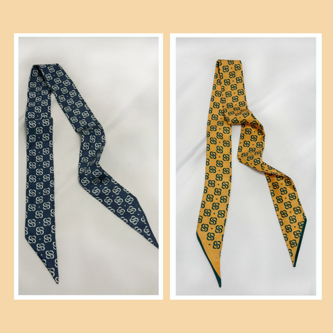 Combo 2 khăn Twilly lụa tơ tằm tự nhiên 100% C2S01