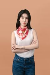 Khăn lụa Hoa Khai Bản Lĩnh 66*66cm